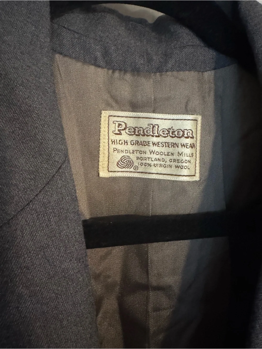 Vintage Pendleton Western Wool Blazer Jacket Gray Cowboy Ranchwear Men’s XS